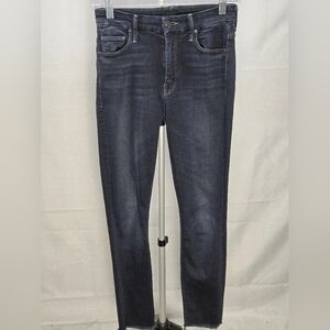 Mother‎ The Looker Ankle Fray Dark Wash Quiet Luxury Jeans, Size 24